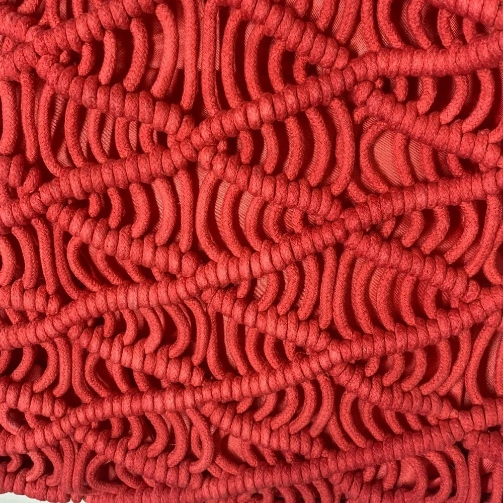 C&C California coral woven shoulder bag